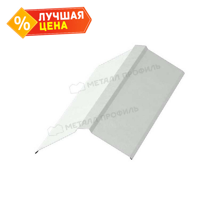 Планка конька плоского 150х150х2000 (ECOSTEEL-01-БелыйКамень-0.5)